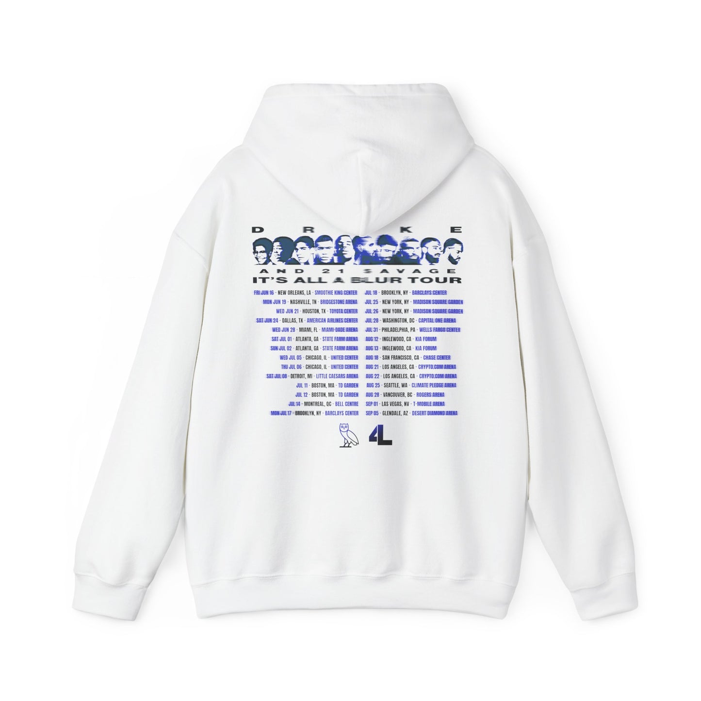 Drake Merch - Drake 21 Savage It's All A Blur Online Exclusive It's All A Blur Tour Hoodie