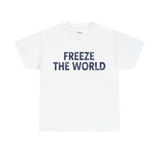 Freeze The World White Tee