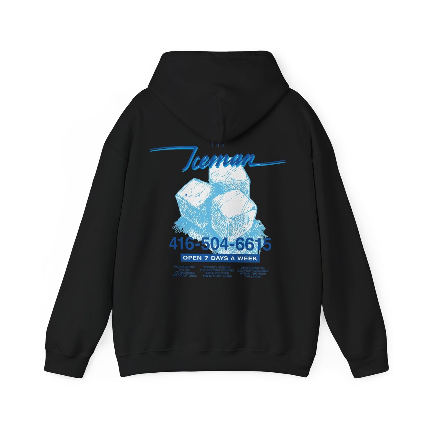 ICEMAN Blue Graphic Black Hoodie